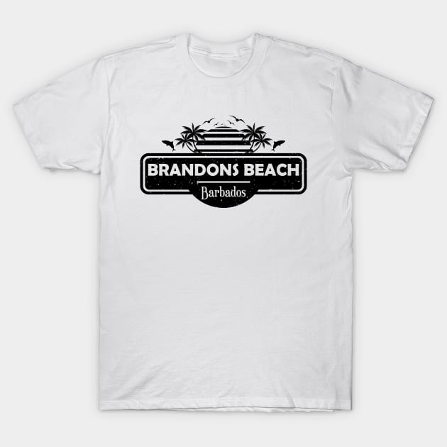 Brandons Beach Barbados, Palm Trees Sunset Summer T-Shirt by Jahmar Anderson